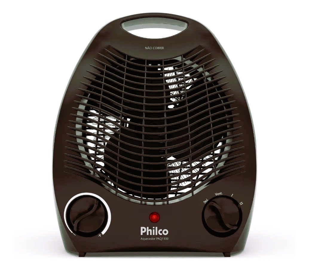Aquecedor Philco 2 Em 1 Paq1100 3 Niveis De Temperatura Cor Preto