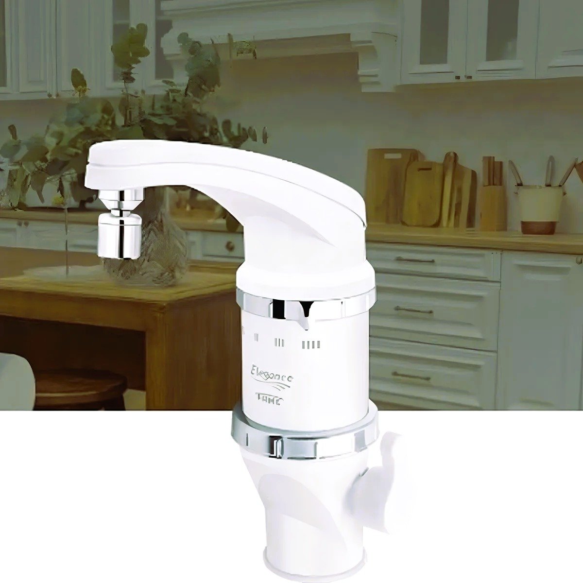 Torneira Eletrica Bancada Fame Elegance 4T Branca 5400W 220V Cromado
